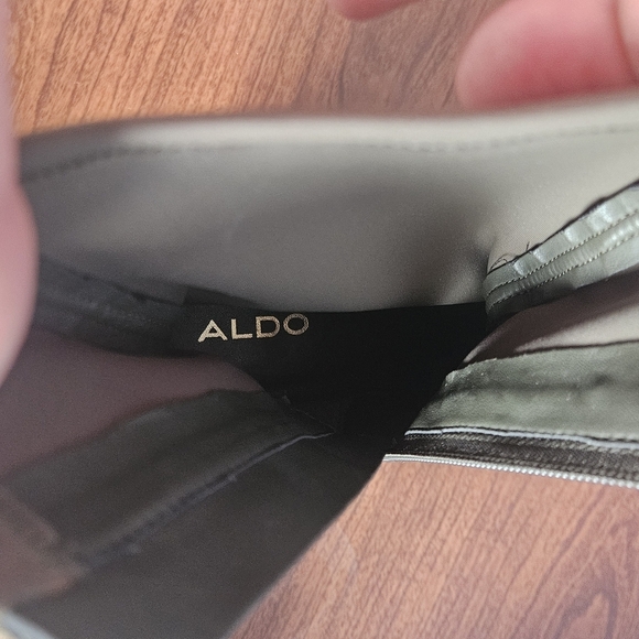 Aldo Adwigocia Sock Boots Size 6 Block heel Zip Closure Rubber sole  GREEN - Picture 11 of 12